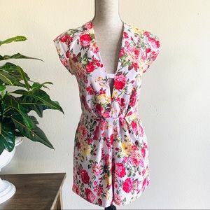 Women’s Floral Print Shorts Summer Romper